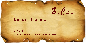 Barnai Csongor névjegykártya